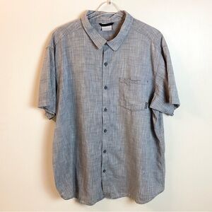 Columbia Short Sleeve Button Up Outdoor Shirt - Gray - XXL